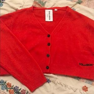 Collusion cropped cardigan